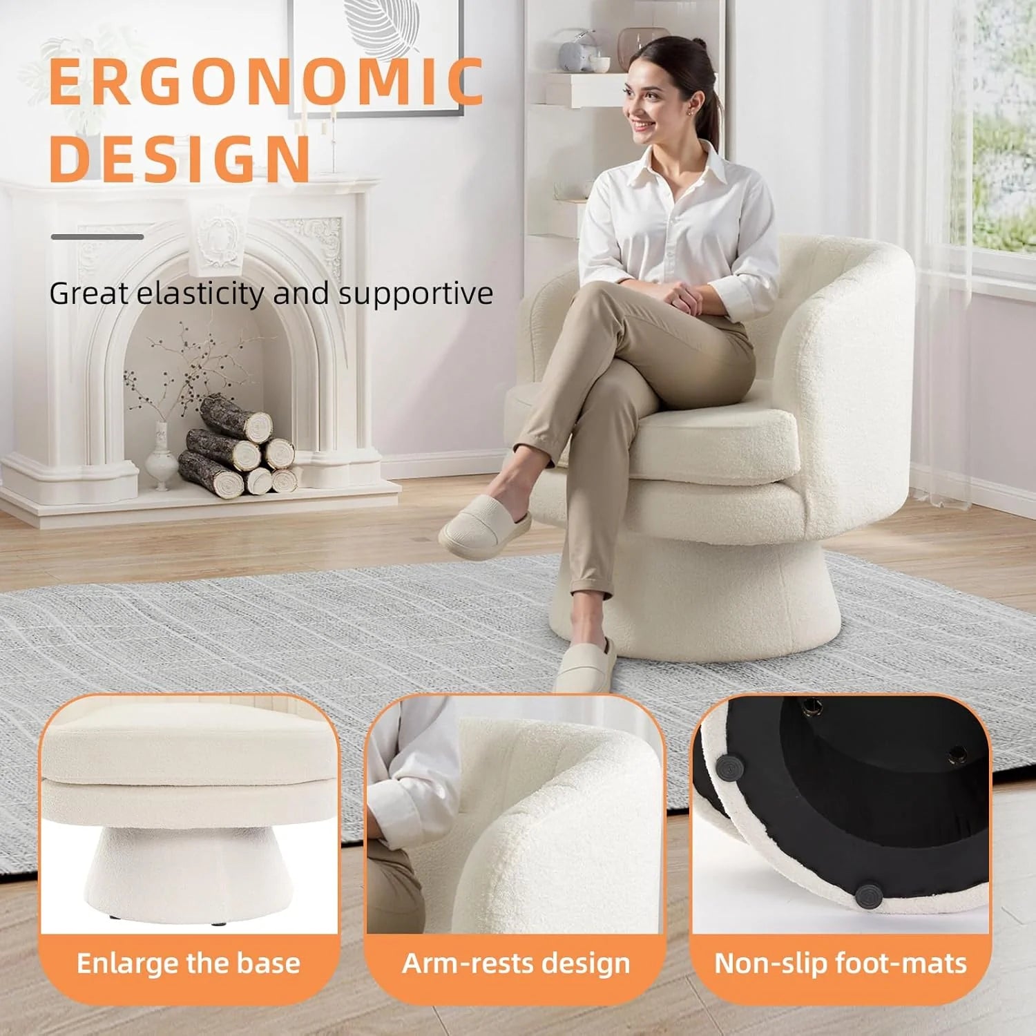 Very Comfortable Swivel Reading Chair - Today's Free Shipping